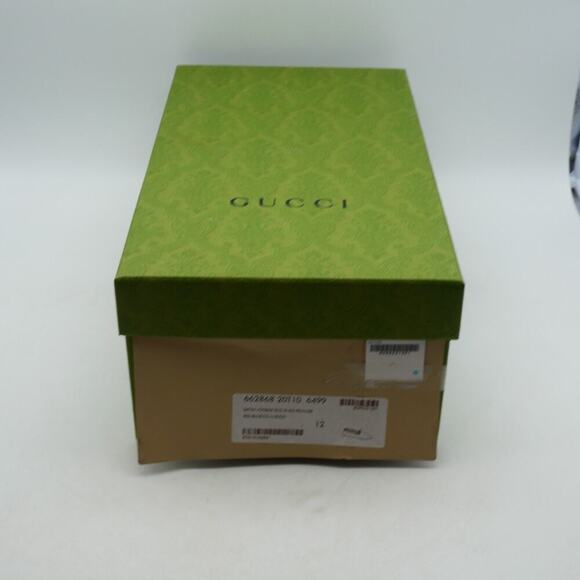 NEW Gucci Men's 12 Red Blue Geometric G Print Satin Smoking Slippers + DustBag - Picture 11 of 13